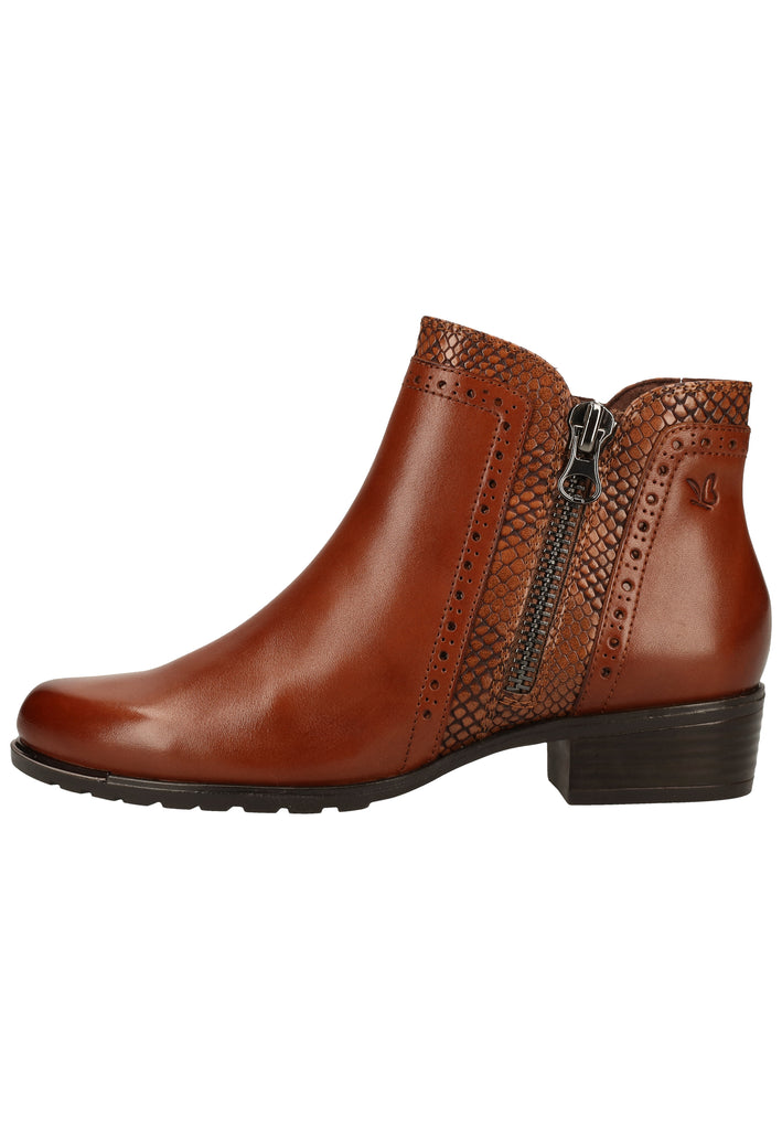 Caprice Stiefelette Leder/Synthetik Cognac - surf4shoes