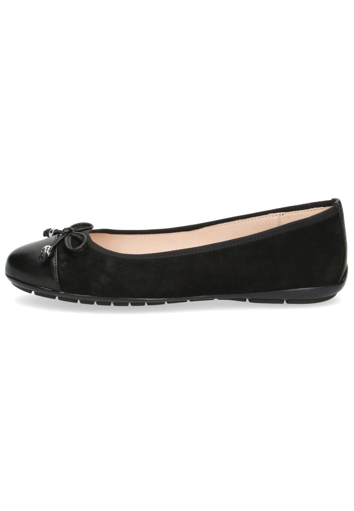 Caprice Ballerinas Veloursleder Schwarz - surf4shoes