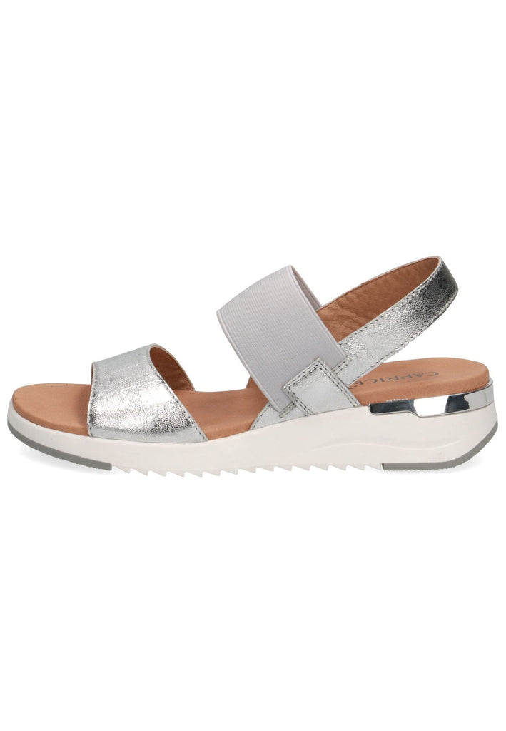 Caprice Sandalen Leder Silber - surf4shoes