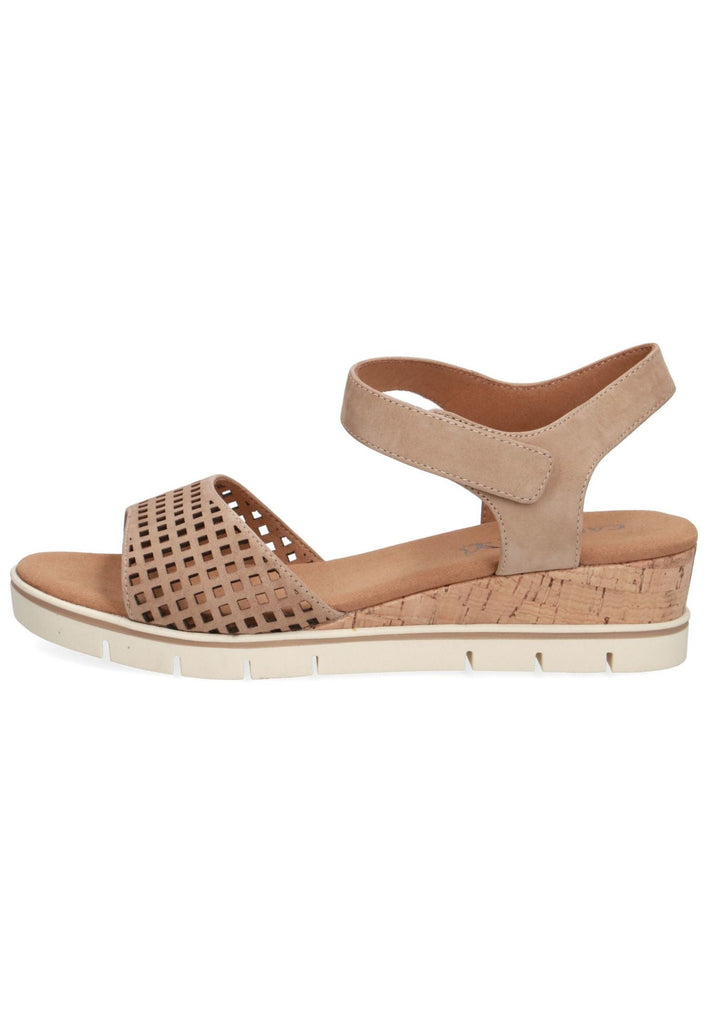 Caprice Sandalen Nubukleder Taupe - surf4shoes