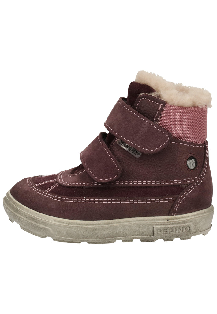Pepino Stiefel Leder/Textil Pflaume Warmfutter - surf4shoes