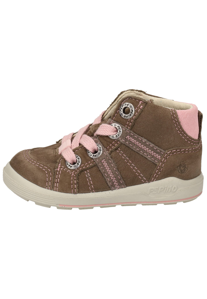 Pepino Halbschuhe Veloursleder Grau/Rosa - surf4shoes