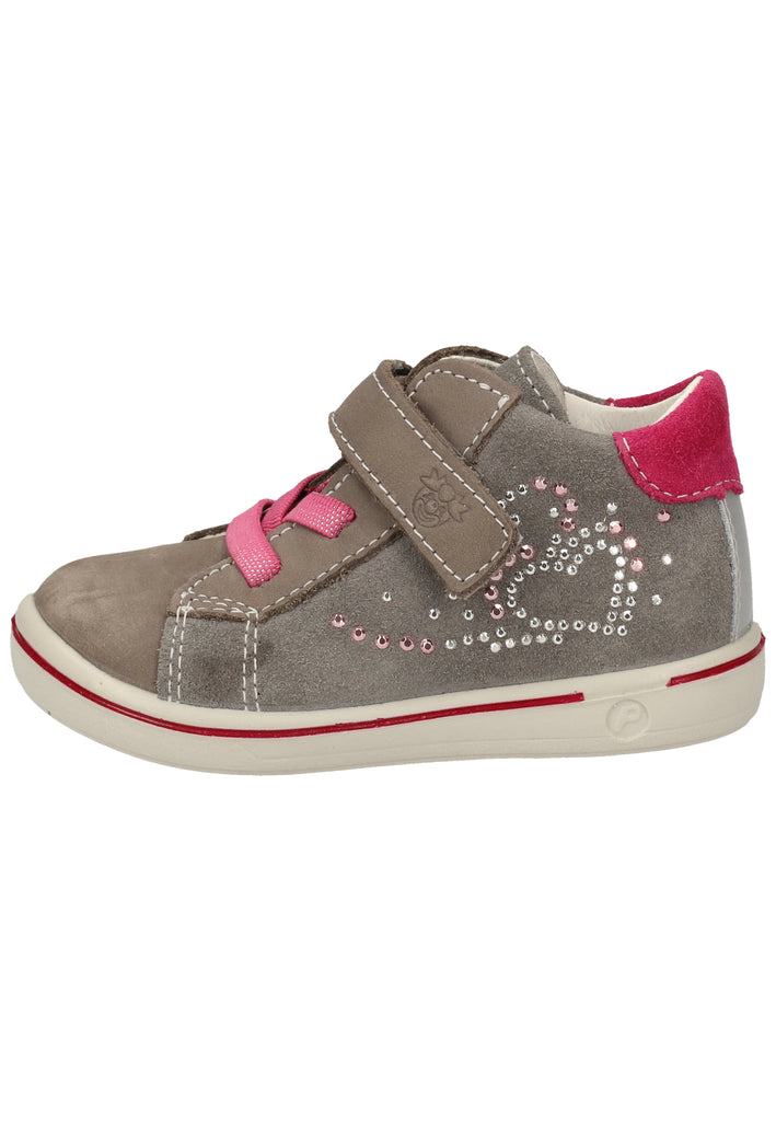 Pepino Halbschuhe Nubukleder Grau/Rosa - surf4shoes