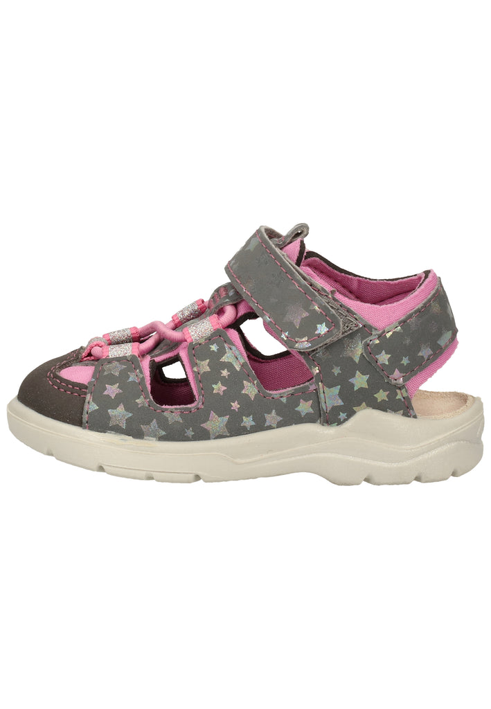 Pepino Sandalen Lederimitat/Textil Grau/Rosa - surf4shoes
