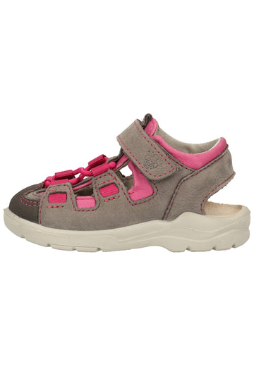 Pepino Sandalen Leder/Synthetik Grau/Pink - surf4shoes