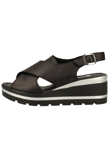 Remonte Sandalen Lederimitat Schwarz - surf4shoes