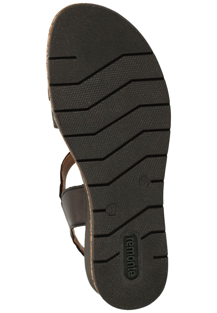 Remonte Sandalen Leder Schwarz - surf4shoes