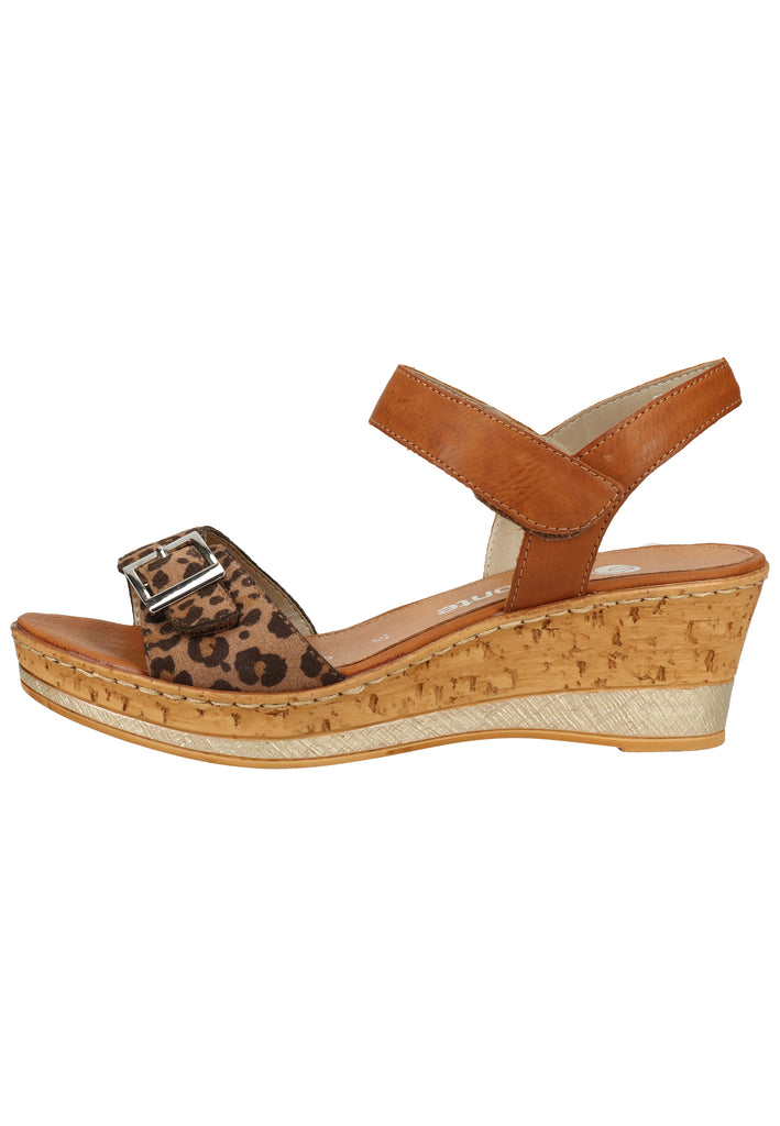 Remonte Sandalen Lederimitat Braun - surf4shoes