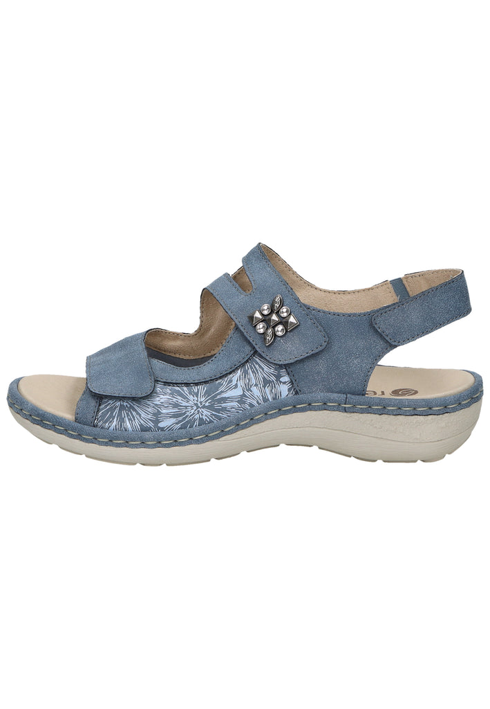 Remonte Sandalen Leder/Synthetik Blau/Weiß - surf4shoes
