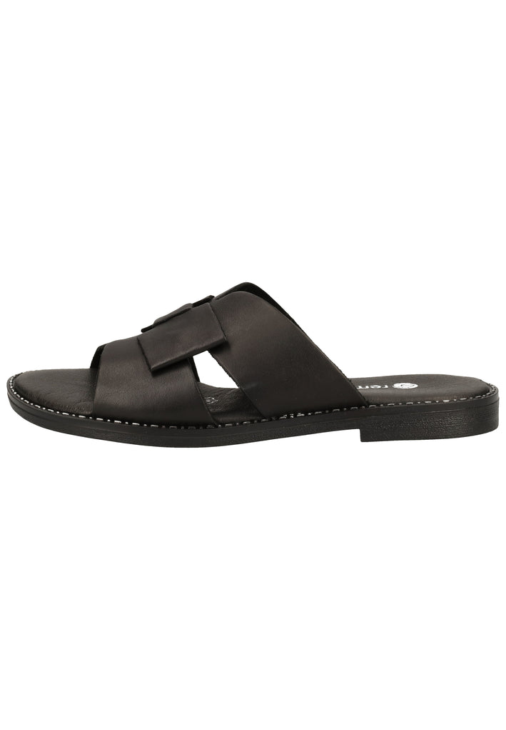 Remonte Pantoletten Glattleder Schwarz - surf4shoes