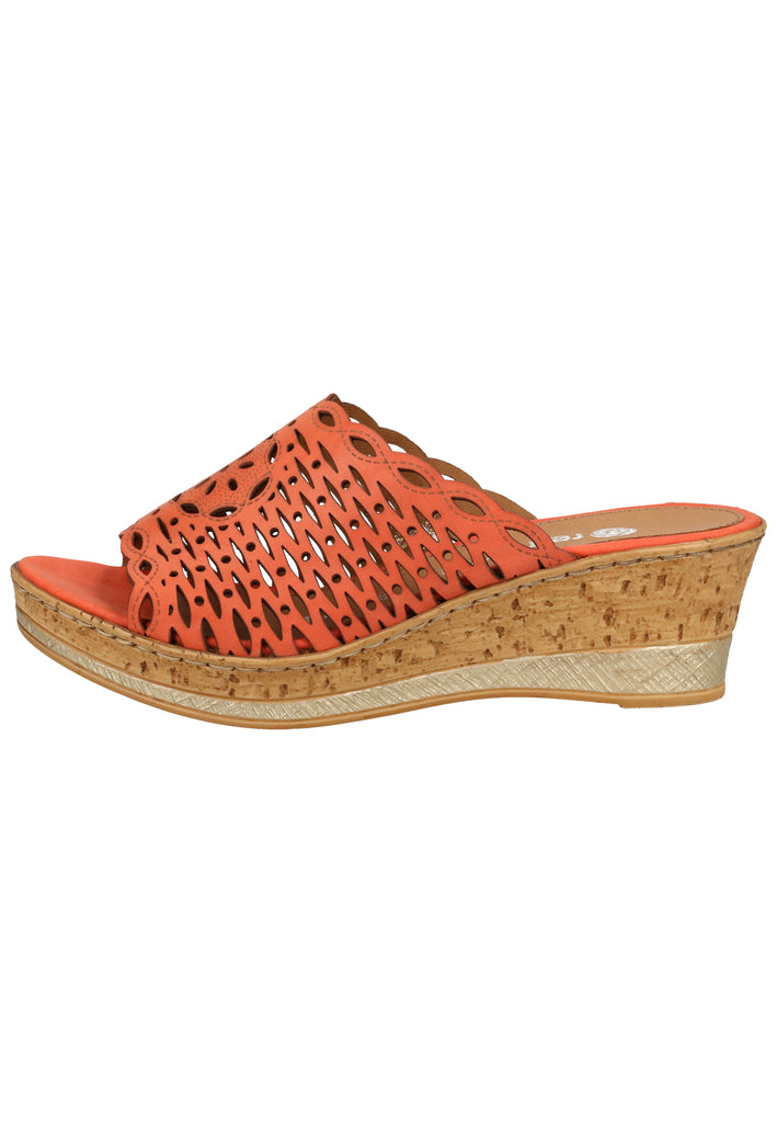 Remonte Pantoletten Glattleder Coral - surf4shoes