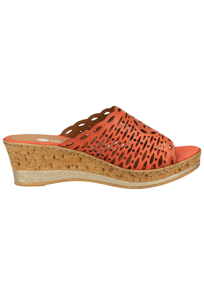 Remonte Pantoletten Glattleder Coral - surf4shoes