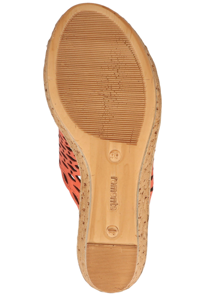 Remonte Pantoletten Glattleder Coral - surf4shoes