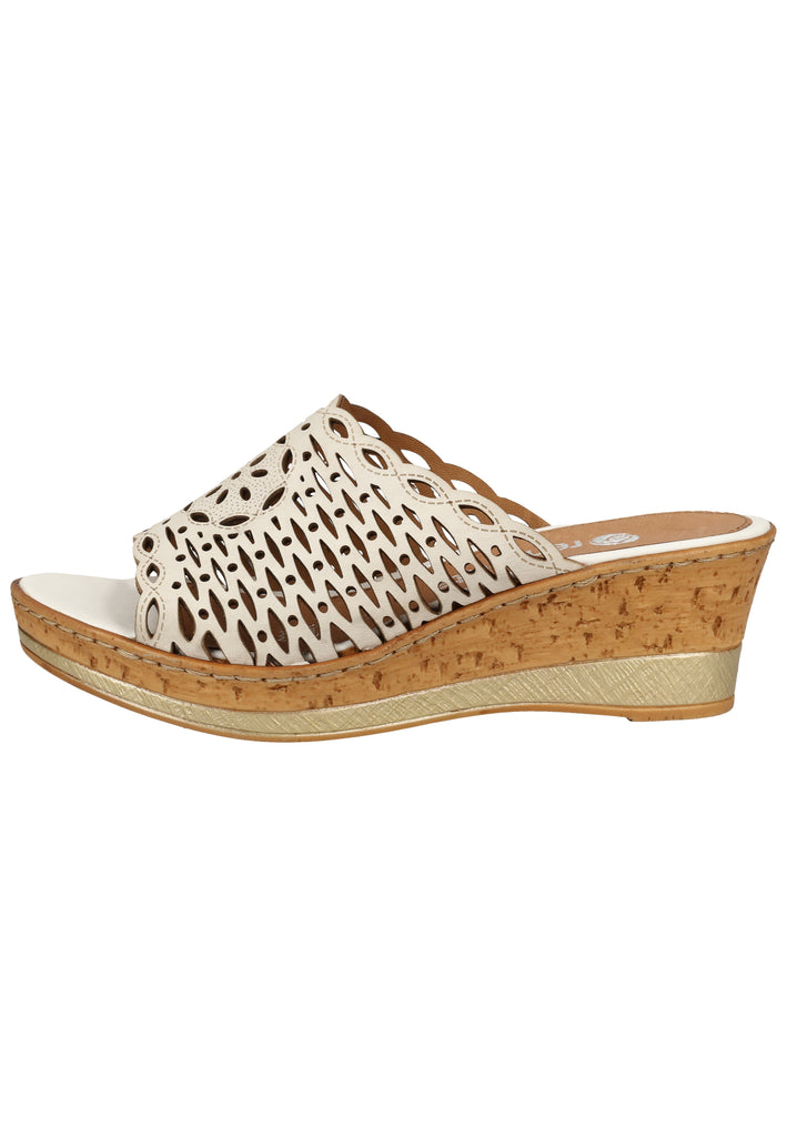 Remonte Pantoletten Glattleder Weiß - surf4shoes