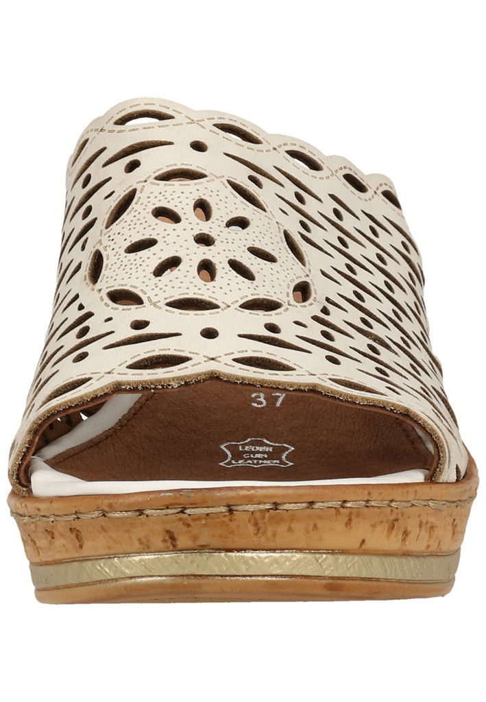 Remonte Pantoletten Glattleder Weiß - surf4shoes