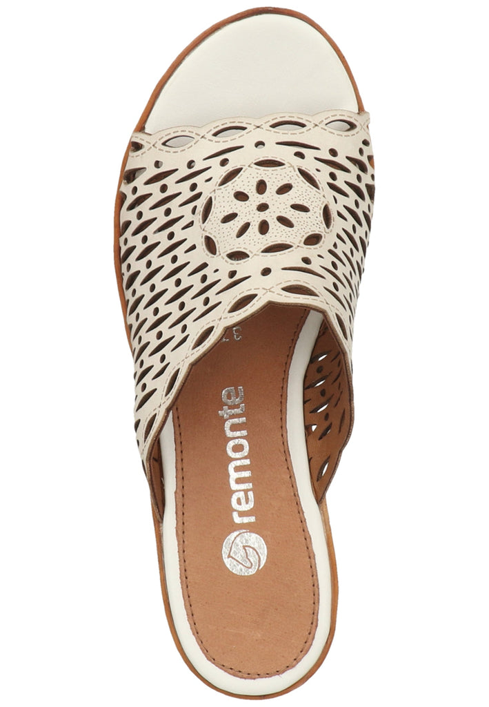 Remonte Pantoletten Glattleder Weiß - surf4shoes
