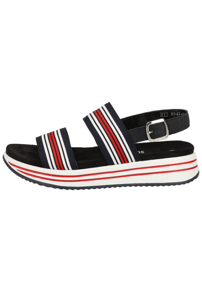 Remonte Sandalen Lederimitat Navy/Weiß - surf4shoes