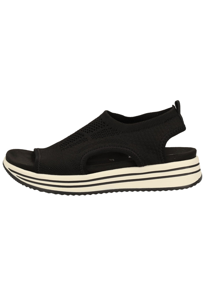 Remonte Sandalen Lederimitat Schwarz - surf4shoes