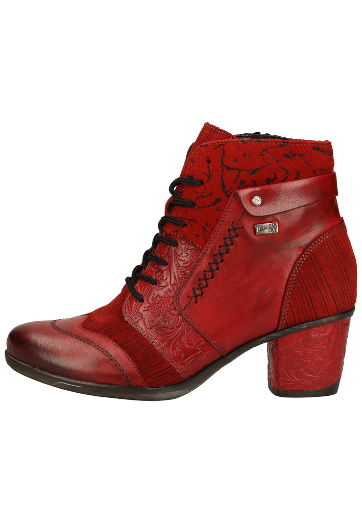 Remonte Stiefelette Glattleder Rot/Schwarz - surf4shoes