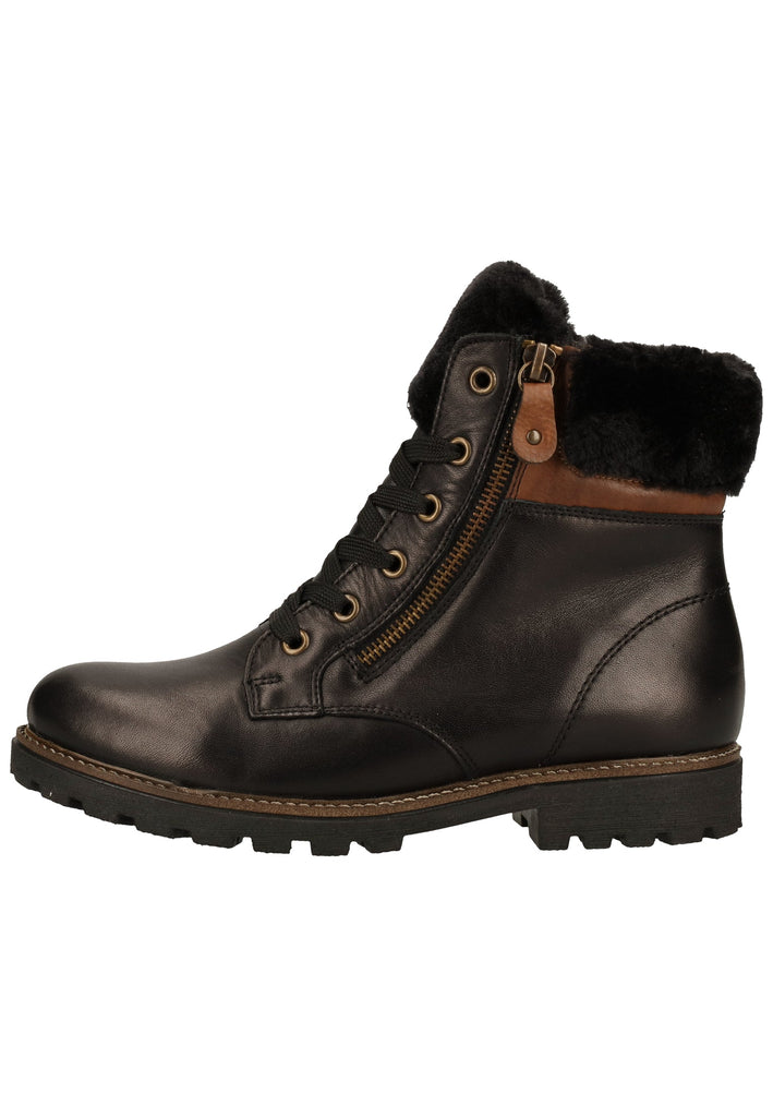 Remonte Stiefelette Glattleder Schwarz/Braun - surf4shoes