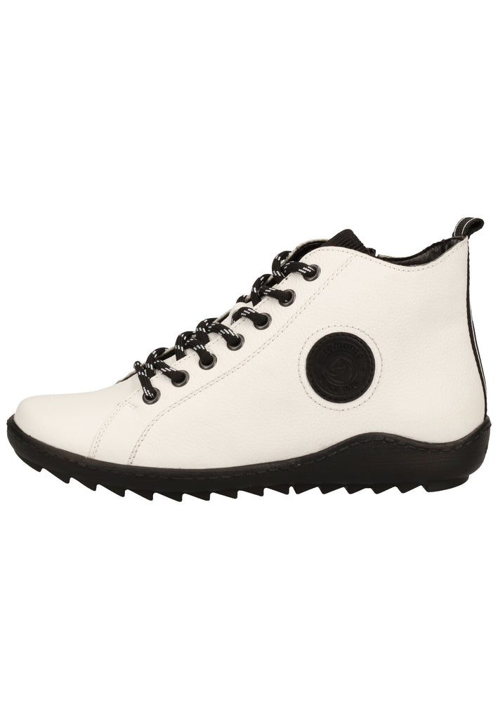 Remonte Sneaker Glattleder Weiß/Schwarz Warmfutter - surf4shoes