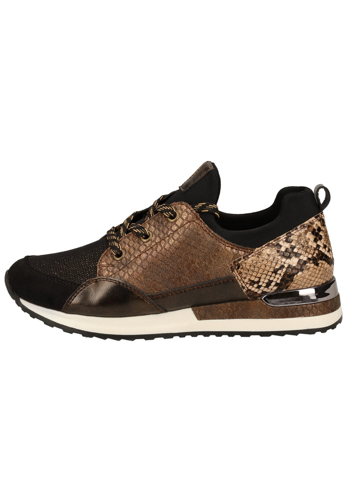 Remonte Sneaker Lederimitat/Textil Schwarz/Braun - surf4shoes
