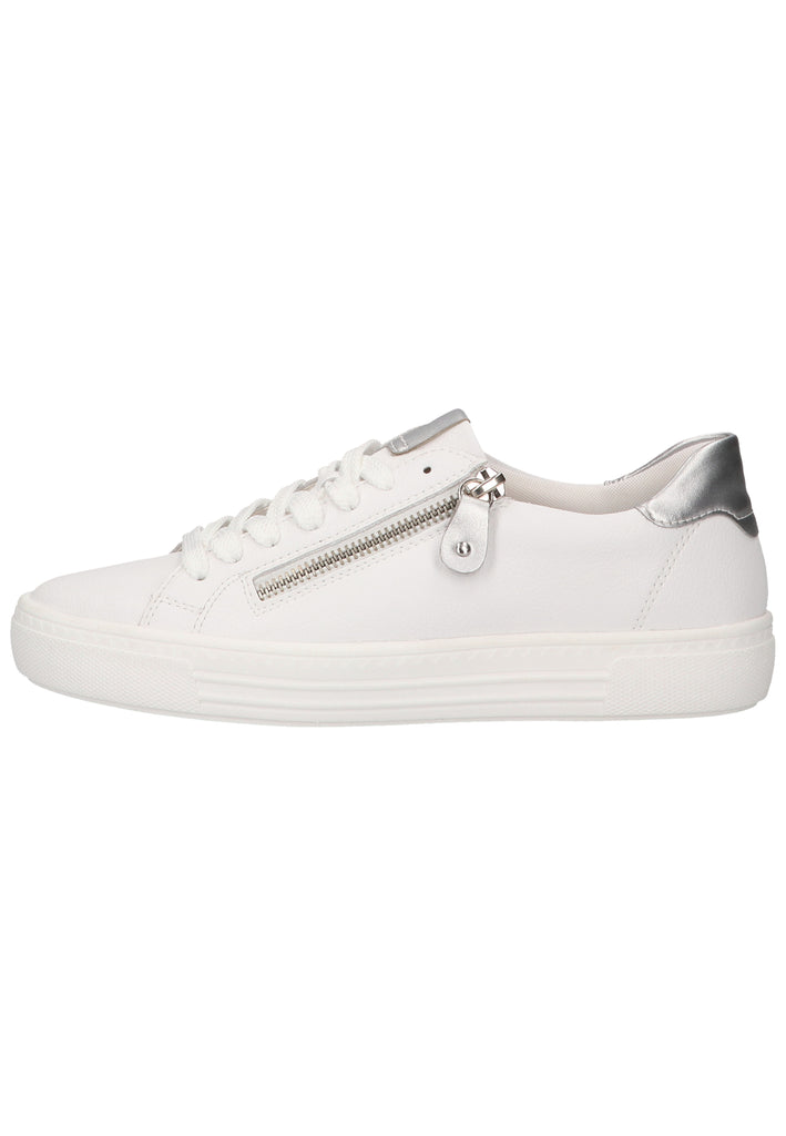 Remonte Sneaker Glattleder Weiß/Silber - surf4shoes