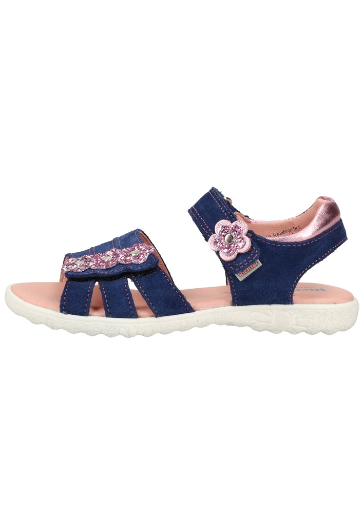 Richter Sandalen Veloursleder Blau/Pink - surf4shoes