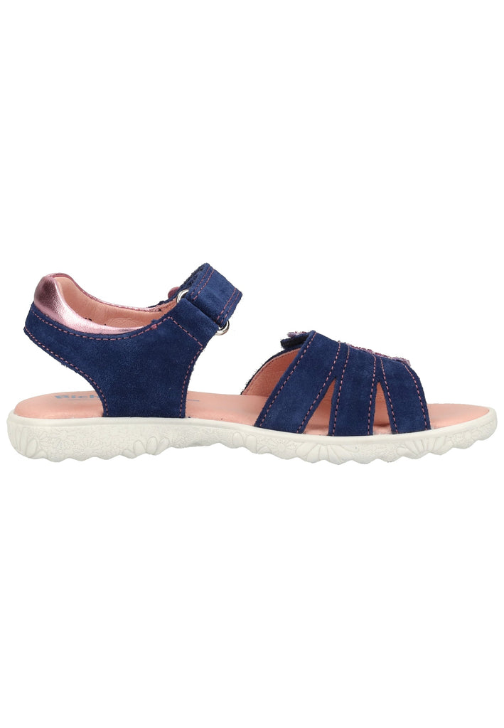 Richter Sandalen Veloursleder Blau/Pink - surf4shoes