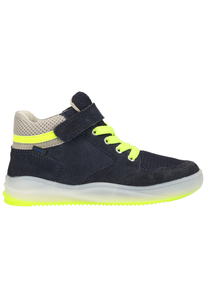 Richter Sneaker Leder/Textil Blau/Gelb - surf4shoes