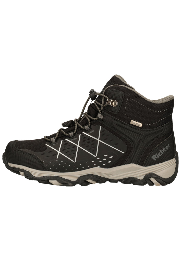 Richter Stiefelette Lederimitat/Textil Schwarz/Grau - surf4shoes