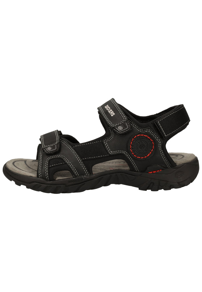 Dockers Sandalen Leder/Textil Schwarz - surf4shoes