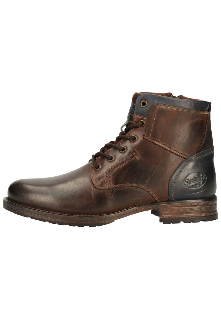 Dockers Stiefelette Leder Braun/Blau - surf4shoes