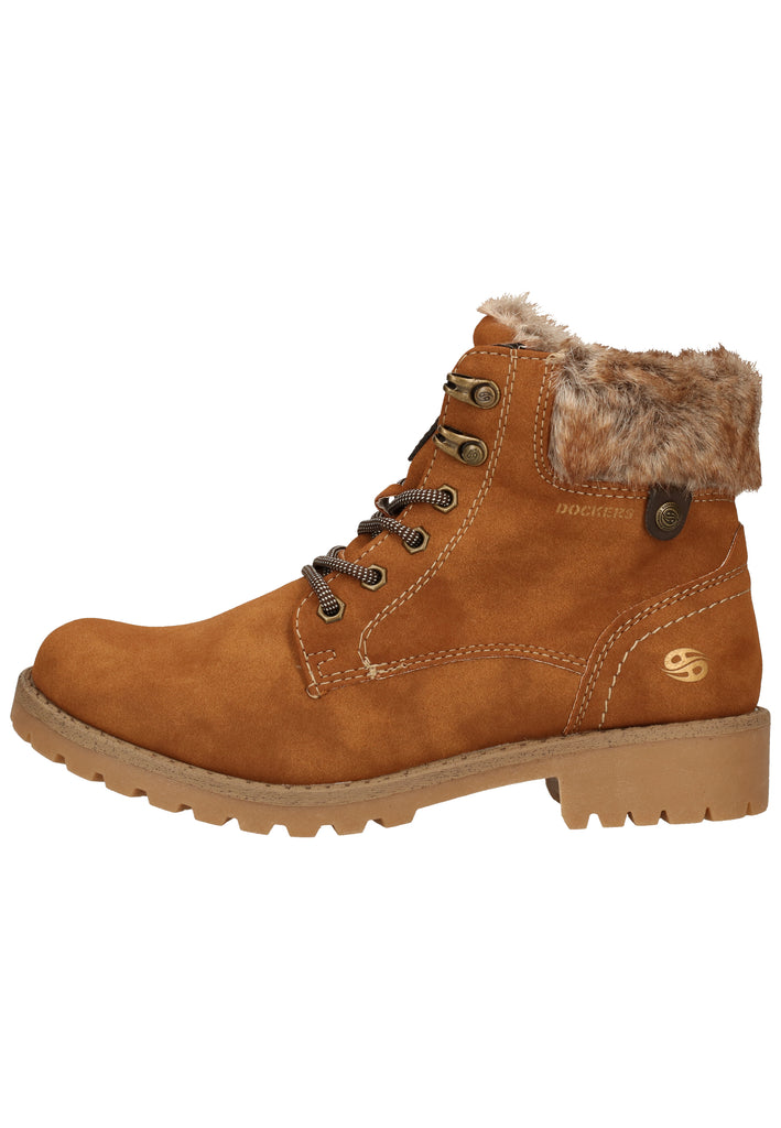 Dockers Stiefelette Lederimitat Cognac - surf4shoes