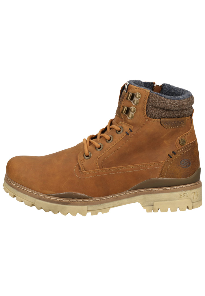 Dockers Stiefelette Lederimitat Cognac - surf4shoes