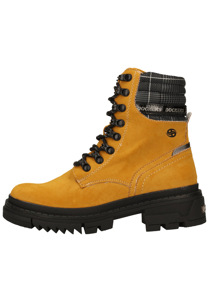 Dockers Stiefelette Lederimitat/Textil Gelb - surf4shoes