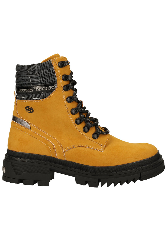 Dockers Stiefelette Lederimitat/Textil Gelb - surf4shoes