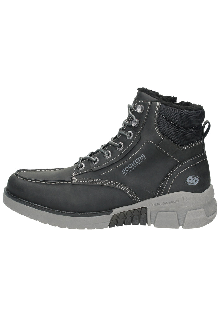 Dockers Stiefelette Lederimitat/Textil Schwarz Warmfutter - surf4shoes