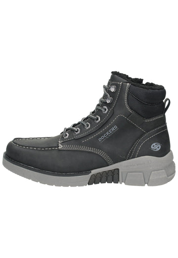 Dockers Stiefelette Lederimitat/Textil Schwarz Warmfutter - surf4shoes
