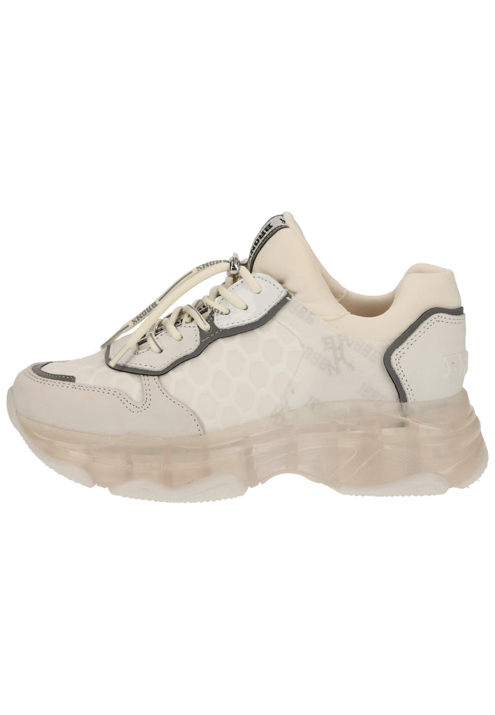 Bronx Sneaker Nubukleder/Textil Weiß/Silber - surf4shoes