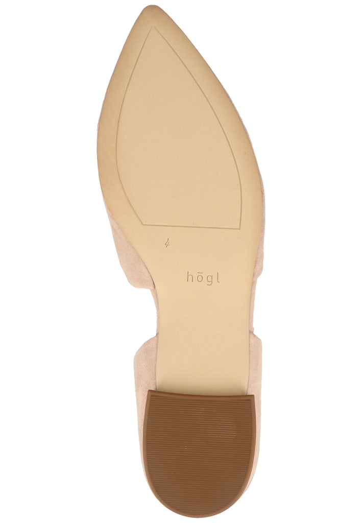 Högl Slipper Veloursleder Nude - surf4shoes