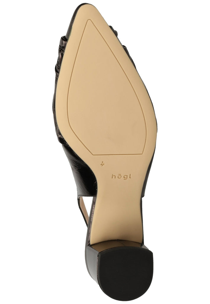 Högl Pumps Leder Schwarz Lack - surf4shoes