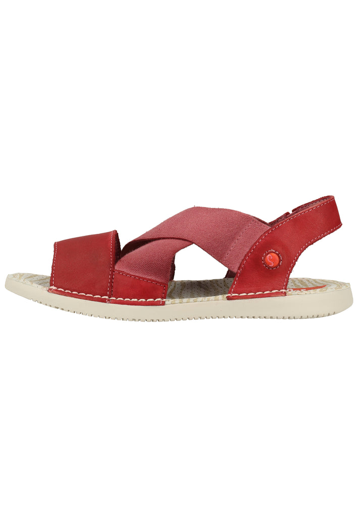 softinos Sandalen Leder/Textil Red - surf4shoes