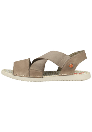 softinos Sandalen Leder/Textil Taupe - surf4shoes