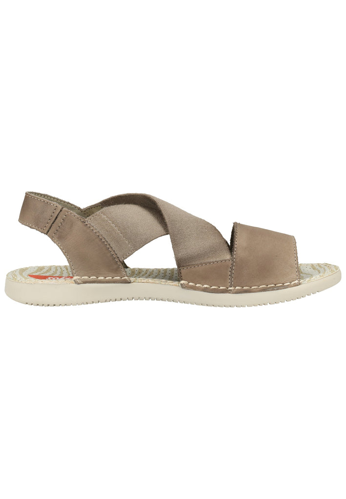 softinos Sandalen Leder/Textil Taupe - surf4shoes