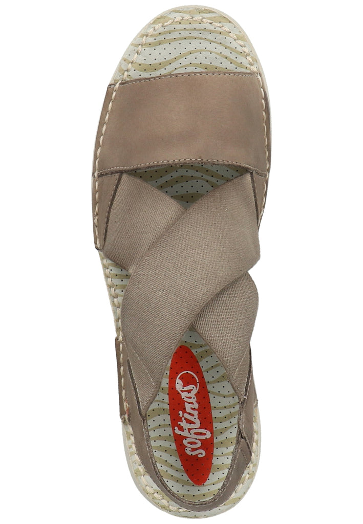softinos Sandalen Leder/Textil Taupe - surf4shoes