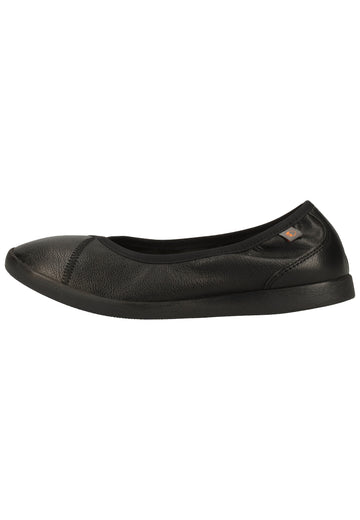 softinos Ballerinas Lederimitat Schwarz - surf4shoes