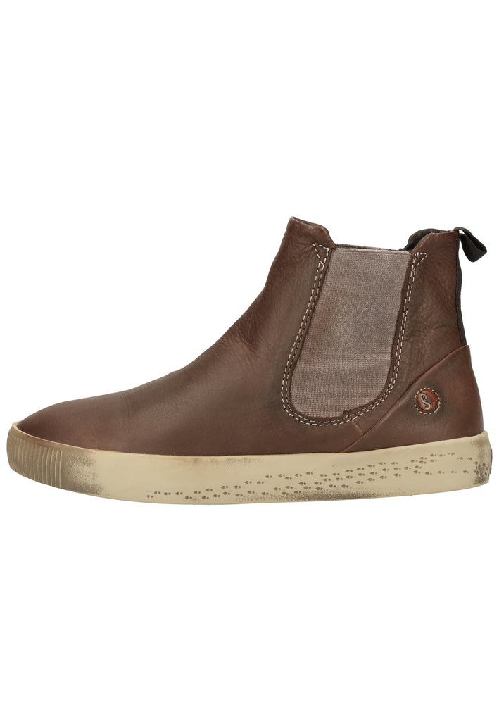 softinos Stiefelette Leder/Textil Dunkelbraun - surf4shoes