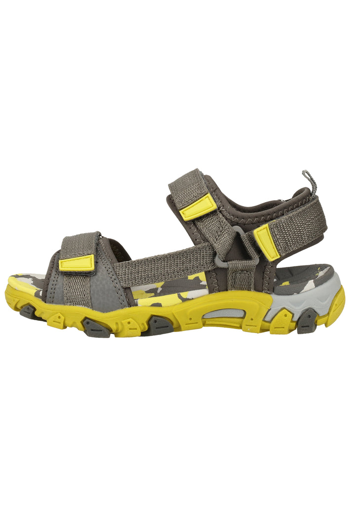 Superfit Sandalen Lederimitat/Textil Grau/gelb - surf4shoes