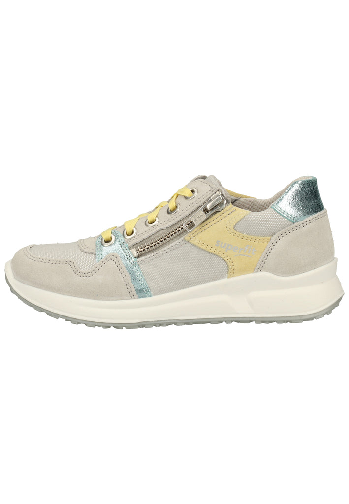 Superfit Sneaker Veloursleder/Textil Grau/gelb - surf4shoes